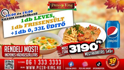 Pizza King 21 - A menü - Szuper ajánlat - Online rendelés